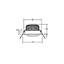 Brumberg Downlight pivotant, Dim-To-Warm IP20, blanche gradable