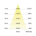 Brumberg Downlight pivotant, Dim-To-Warm IP20, blanche gradable