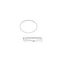 Brumberg Luminaire de plafond PANAY MIDI rond, CCT Switch IP20, scintillant, blanche gradable