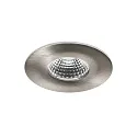 Lumière encastrée OBIRA rond, rigide, dimmable IP65, nickel brossé gradable 6,9W 550lm 3000K 38° CRI >80