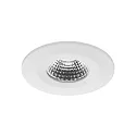 Lumière encastrée OBIRA rond, rigide, dimmable IP65, blanc mat gradable 6,9W 550lm 3000K 38° CRI >80