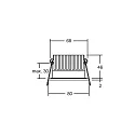 downlight ODEMAR / PHASE DIM 830 round, rigid, set back IP20, white matt dimmable