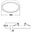 Brumberg Panneau à LED EVIE MINI rond, CCT Switch, commutable, multipower, 6-12W 1360/1480lm 3000/4000K 106° CRI >80
