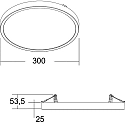 Brumberg Panneau à LED EVIE MAXI rond, CCT Switch, commutable, multipower, 12-24W 2810/3000lm 3000-4000K 107° CRI >80