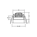 Brumberg Downlight QUBIC angulaire, pivotant IP20, blanche gradable