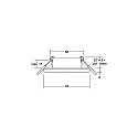 Brumberg Lumière encastrée PROTECT-R rond, direct IP44, blanche