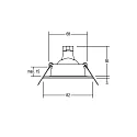 Brumberg Downlight 4VA rond, rigide GX5,3 IP65, blanche gradable