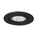 Lumière encastrée ITANSA R rond, rigide GX5,3 IP54, noir  gradable
