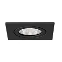 Lumière encastrée ITANSA S rigide, carré GX5,3 IP54, noir  gradable