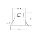 Brumberg Lumière encastrée ZULO MICRO rond, rigide LED IP54, blanche  10W 700lm 3000 / 4000 / 5700K 90° 90° CRI 80-89