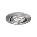 Downlight rond, pivotant GU10 IP20, chromé mat gradable