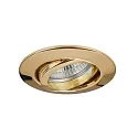 Downlight rond, pivotant GU10 IP20, or gradable