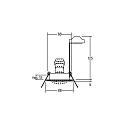 Brumberg Downlight rond, pivotant GU10 IP20, or gradable