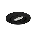 Lumière encastrée BREENA R rond, pivotant GU10 IP20, noir  gradable