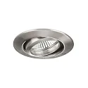 Downlight rond, pivotant GU10 IP20, nickel mat gradable