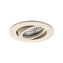 recessed spotlight TIRREL-R GU10 / PAR16 round, swivelling, with spacer GU10 IP20, textured sand beige dimmable