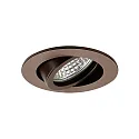 recessed spotlight TIRREL-R GU10 / PAR16 round, swivelling, with spacer GU10 IP20, matte metallic brown dimmable