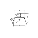 Downlight rond, pivotant GU10 IP20, acier inoxydable gradable