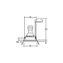 Brumberg Downlight rond, rigide GU10 IP65, nickel mat gradable