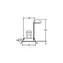Brumberg Projecteur encastré BRONNY GU10 rond, pivotant GU10 IP20, chrome gradable