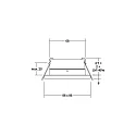 Brumberg Lumière encastrée STEAM-S carré, direct IP54, noir gradable
