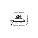 Brumberg Downlight rond, pivotant IP20, chrome 