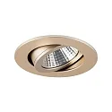 Brumberg Projecteur encastré TIRREL-R LED ON-OFF rond, pivotant, commutable IP20, champagne 