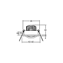 Brumberg Projecteur encastré TIRREL-S LED ON-OFF angulaire, pivotant, pour VDU, commutable IP20, aluminium mat 