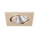 Brumberg Projecteur encastré TIRREL-S LED ON-OFF angulaire, pivotant, pour VDU, commutable IP20, champagne 