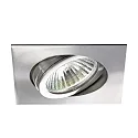 Brumberg Downlight angulaire, pivotant IP20, acier inoxydable 