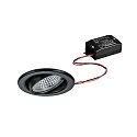 Projecteur encastré BRONNY LED ON/OFF rond, pivotant, conducteur inclus, lot de 1 IP20, noir mat 