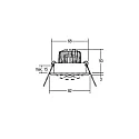 Brumberg Downlight rond, pivotant IP20, aluminium, noir  