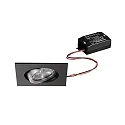 Downlight rond, pivotant IP20, aluminium, noir  