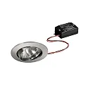 Downlight pivotant, carré IP20, chromé mat 