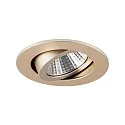 Brumberg Downlight rond, pivotant IP20, champagne 