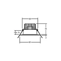 Brumberg recessed luminaire ITANSA R BB15 round, rigid, switchable LED IP54, black  6W 680lm 3000K 20-40° 20-40° CRI 80-89