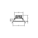 Brumberg Downlight BB15 rond IP54, acier inoxydable 