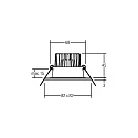 Brumberg Lumière encastrée ITANSA S BB16 rigide, carré, commutable LED IP54, noir   6W 680lm 3000K 20-40° 20-40° CRI 80-89