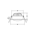 Brumberg Lumière encastrée IP20, scintillant, blanche gradable 7W 680lm 3000K 20-40° 20-40° CRI 80-89