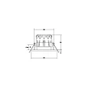 Brumberg Downlight BB20 rond, rigide, version pour montage encastré, commutable IP65, couvert de poudre, blanc mat 