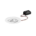 Lumière encastrée BB23 rond, pivotant, commutable IP65, couvert de poudre, blanche  7W 620lm 3000K 36° 36° CRI >80
