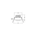 recessed spotlight TIRREL-R LED DIM round, swivelling IP20, glossy, black dimmable