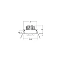 recessed spotlight TIRREL-S LED DIM square, swivelling IP20, glossy, black dimmable
