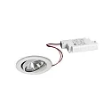 Projecteur encastré BRONNY LED PHASE-DIM rond, pivotant, conducteur inclus, lot de 1 IP20, blanc mat gradable