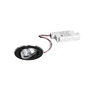 Lumière encastrée IP20, scintillant, noir , transparent  6W 680lm 3000K 20-40° 20-40° CRI 80-89