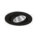 Brumberg Downlight rond, pivotant IP20, noir gradable