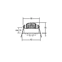 Brumberg Downlight rond, dimmable IP65, titane gradable