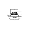 Brumberg Downlight carré, dimmable IP65, chrome gradable