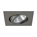 Brumberg Downlight angulaire, dimmable IP20, titane gradable