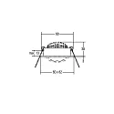 Brumberg Downlight angulaire, dimmable IP20, titane gradable